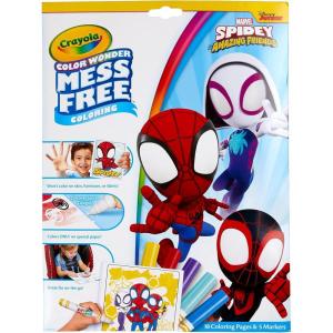 imageCrayola Color Wonder Spidey and His Amazing Friends Coloring Kit Neon Art Supplies Mess Free Coloring Set for Toddlers Spiderman Gift for Kids Ages 3Spidey  Friends