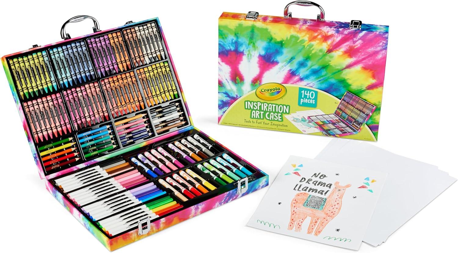 imageCrayola Limited Edition Coloring Set 115pcs Kids Drawing Supplies Kit with Crayons Markers ampamp Colored Pencils Birthday Holiday for Kids 51 Count Pack of 1