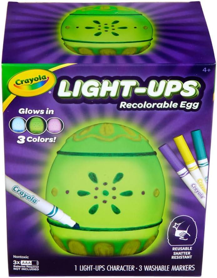 imageCrayola Light Ups Reindeer Recolorable Light Up Toy for Kids Reindeer Decor Glow in The Dark Holiday Gift for Kids Ages 5Egg