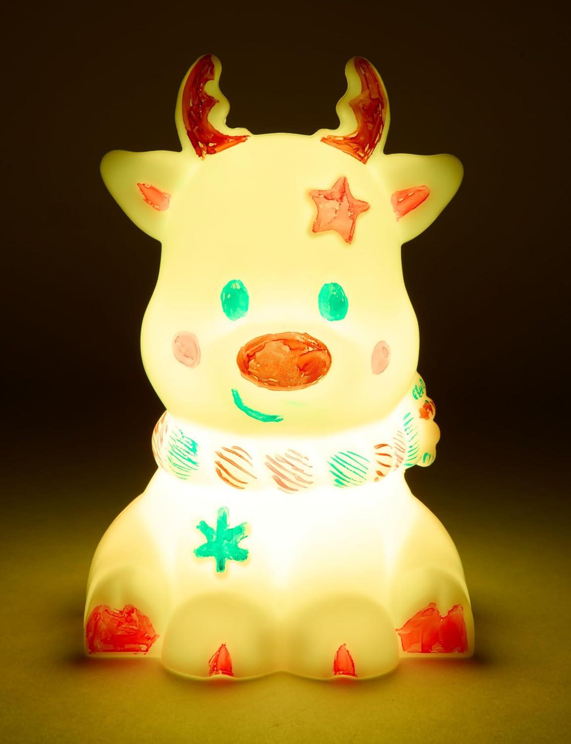 imageCrayola Light Ups Reindeer Recolorable Light Up Toy for Kids Reindeer Decor Glow in The Dark Holiday Gift for Kids Ages 5Reindeer