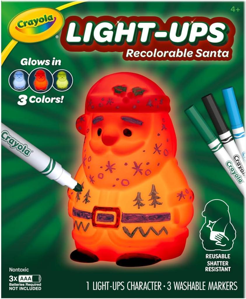 imageCrayola Light Ups Reindeer Recolorable Light Up Toy for Kids Reindeer Decor Glow in The Dark Holiday Gift for Kids Ages 5Santa