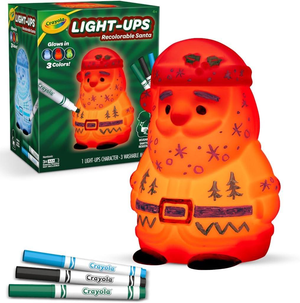 imageCrayola Light Ups Reindeer Recolorable Light Up Toy for Kids Reindeer Decor Glow in The Dark Holiday Gift for Kids Ages 5Santa