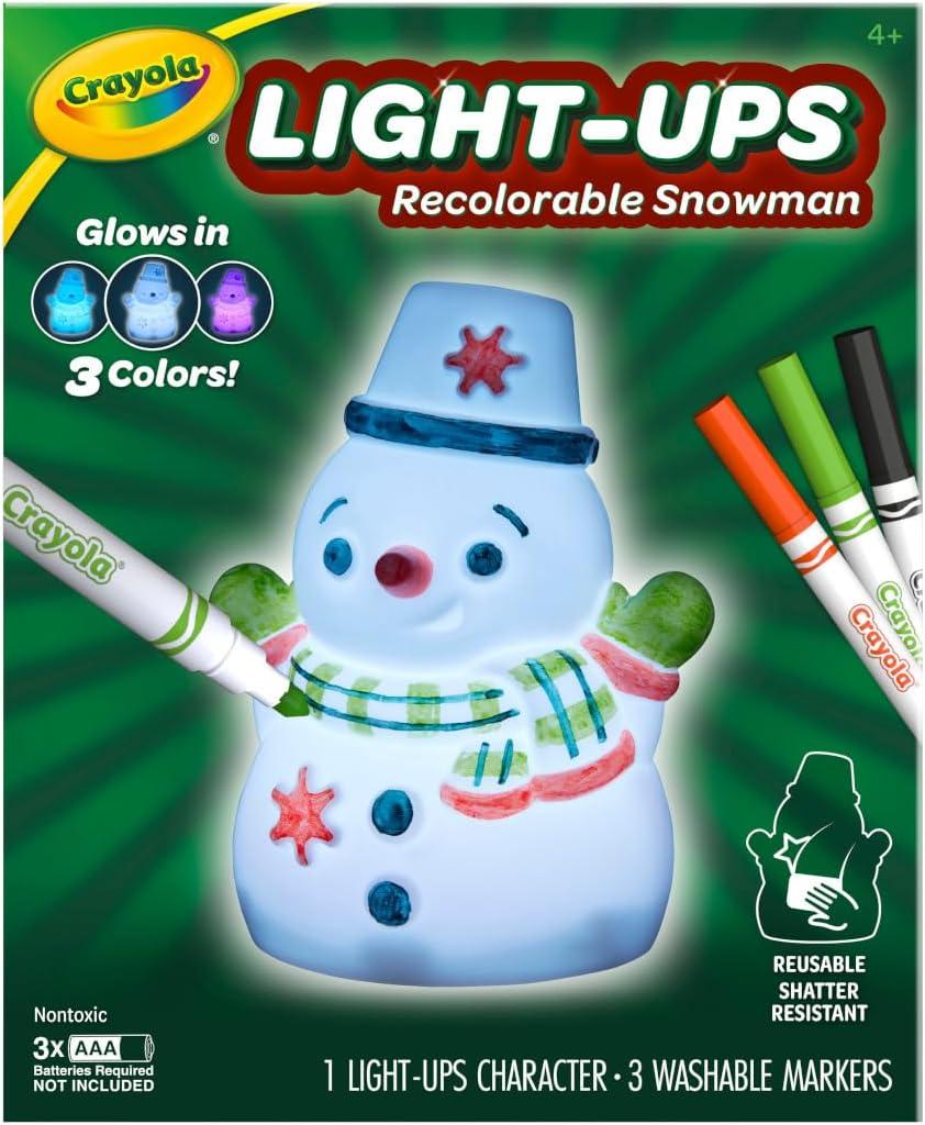 imageCrayola Light Ups Reindeer Recolorable Light Up Toy for Kids Reindeer Decor Glow in The Dark Holiday Gift for Kids Ages 5Snowman
