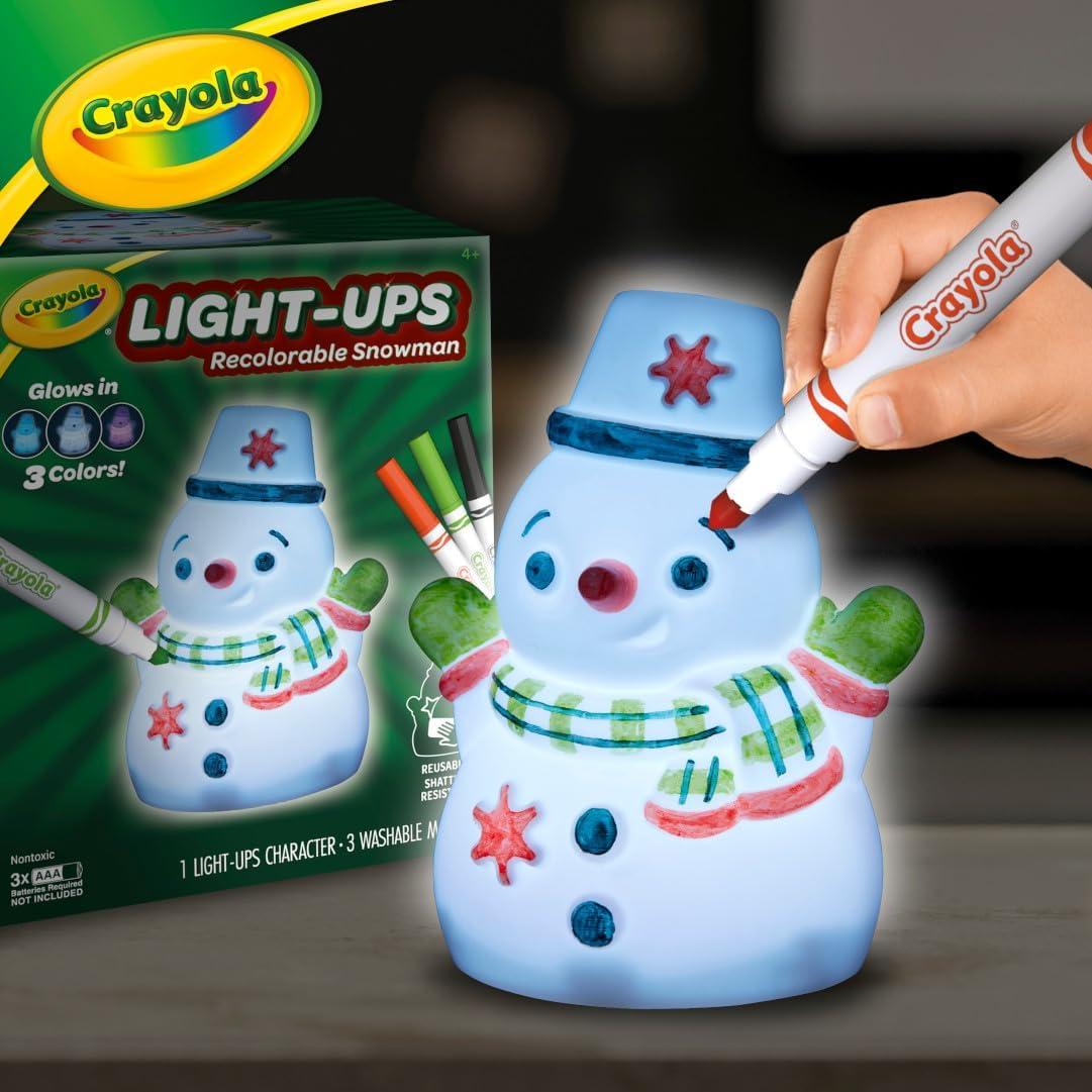 imageCrayola Light Ups Reindeer Recolorable Light Up Toy for Kids Reindeer Decor Glow in The Dark Holiday Gift for Kids Ages 5Snowman
