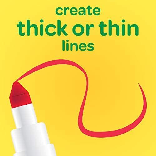 imageCrayola Super Tips Marker Set 150ct 2in1 Fine Point ampamp Broad Line Markers for Kids Colored Markers for Coloring Books Gifts 3100 Count Pack of 1