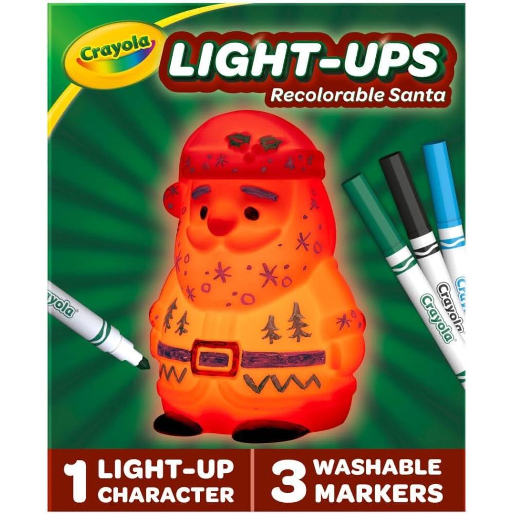 imageCrayola Light Ups Reindeer Recolorable Light Up Toy for Kids Reindeer Decor Glow in The Dark Holiday Gift for Kids Ages 5Santa