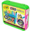 imageCrayola Neon Art Case 50pcs Holiday for Boys ampamp Girls Neon Paint Markers ampamp Crayons Kids Glow in The Dark Art Set Ages 5Neon
