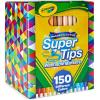 imageCrayola Super Tips Marker Set 150ct 2in1 Fine Point ampamp Broad Line Markers for Kids Colored Markers for Coloring Books Gifts 3150 Count Pack of 1