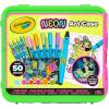 imageCrayola Neon Art Case 50pcs Holiday for Boys ampamp Girls Neon Paint Markers ampamp Crayons Kids Glow in The Dark Art Set Ages 5Neon