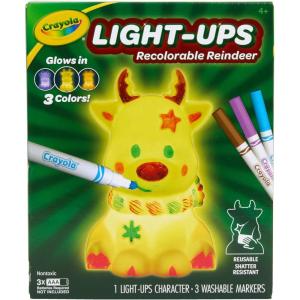 imageCrayola Light Ups Reindeer Recolorable Light Up Toy for Kids Reindeer Decor Glow in The Dark Holiday Gift for Kids Ages 5Reindeer