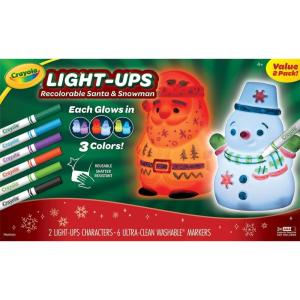 imageCrayola Light Ups Reindeer Recolorable Light Up Toy for Kids Reindeer Decor Glow in The Dark Holiday Gift for Kids Ages 5SantaSnowman