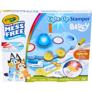 imageCrayola Magic Light Up Bluey Stamper Art Set Toddler Mess Free Coloring ampamp Stamping Kit Holiday for Kids Bluey Toys Ages 3 4 5