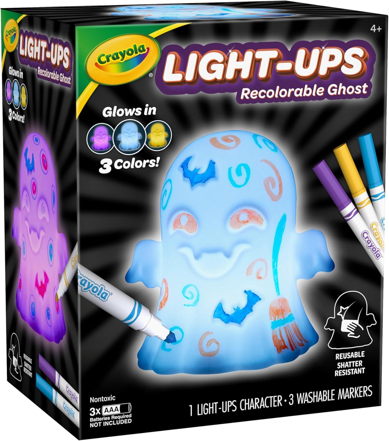 imageCrayola LightUps  Ghost Reusable Coloring Toy ampamp Craft Kit Light Up Ghost Cute Halloween Decor ampamp Night Light for Kids Halloween Toy Ages 4Ghost