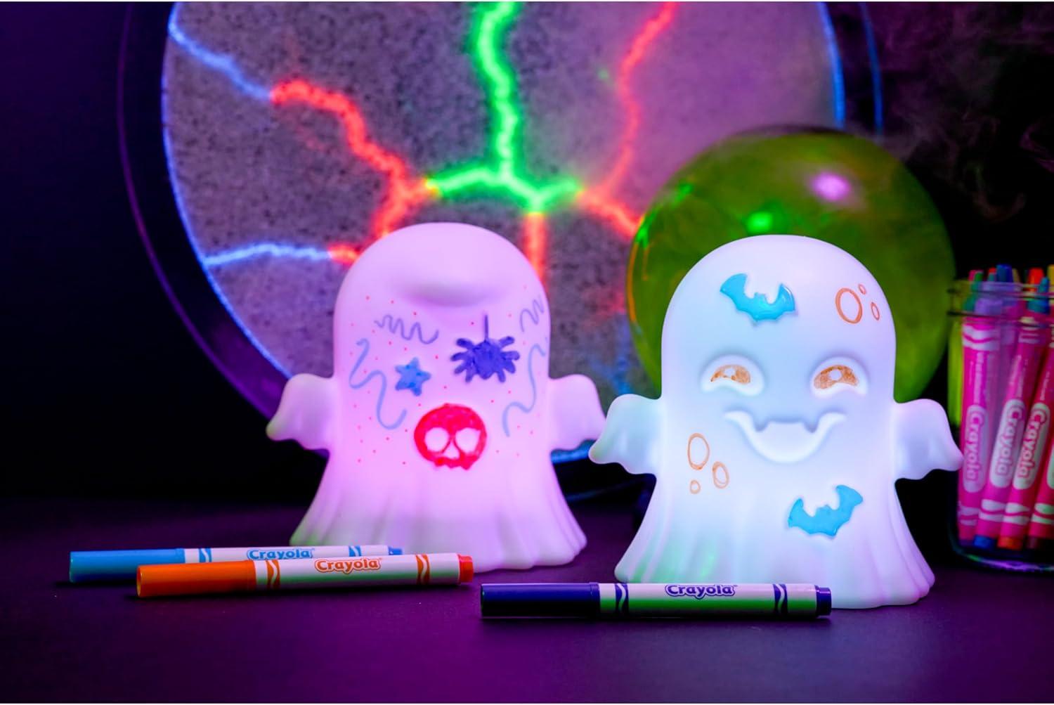 imageCrayola LightUps  Ghost Reusable Coloring Toy ampamp Craft Kit Light Up Ghost Cute Halloween Decor ampamp Night Light for Kids Halloween Toy Ages 4Ghost