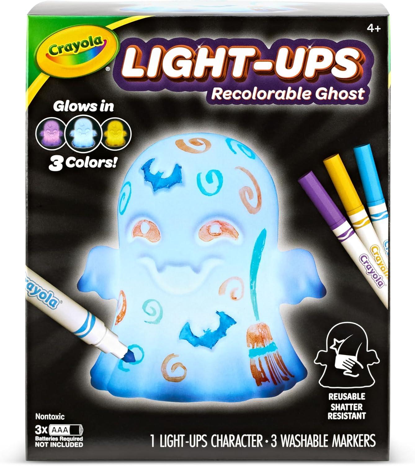 imageCrayola LightUps  Ghost Reusable Coloring Toy ampamp Craft Kit Light Up Ghost Cute Halloween Decor ampamp Night Light for Kids Halloween Toy Ages 4Ghost