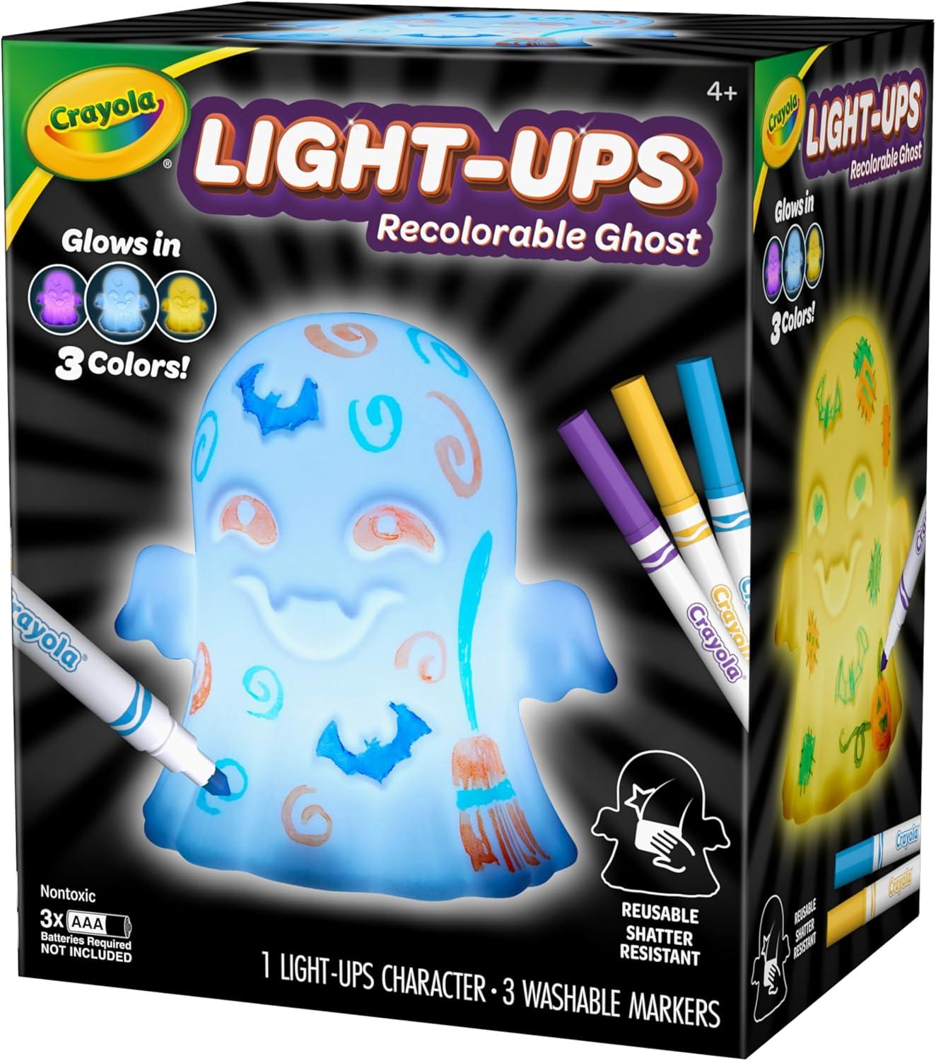 imageCrayola LightUps  Ghost Reusable Coloring Toy ampamp Craft Kit Light Up Ghost Cute Halloween Decor ampamp Night Light for Kids Halloween Toy Ages 4Ghost