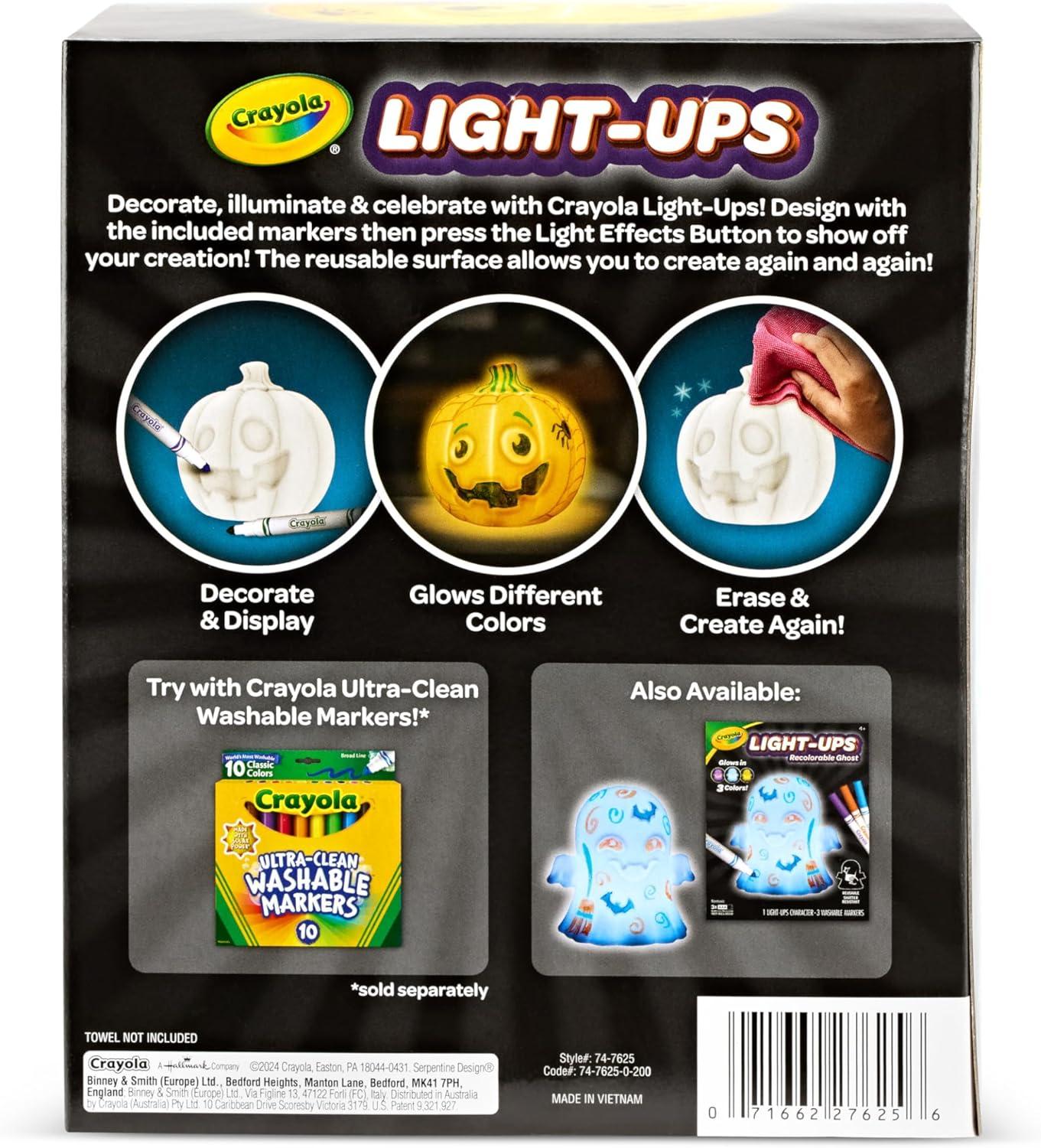 imageCrayola LightUps  Ghost Reusable Coloring Toy ampamp Craft Kit Light Up Ghost Cute Halloween Decor ampamp Night Light for Kids Halloween Toy Ages 4Light Ups JackOLantern
