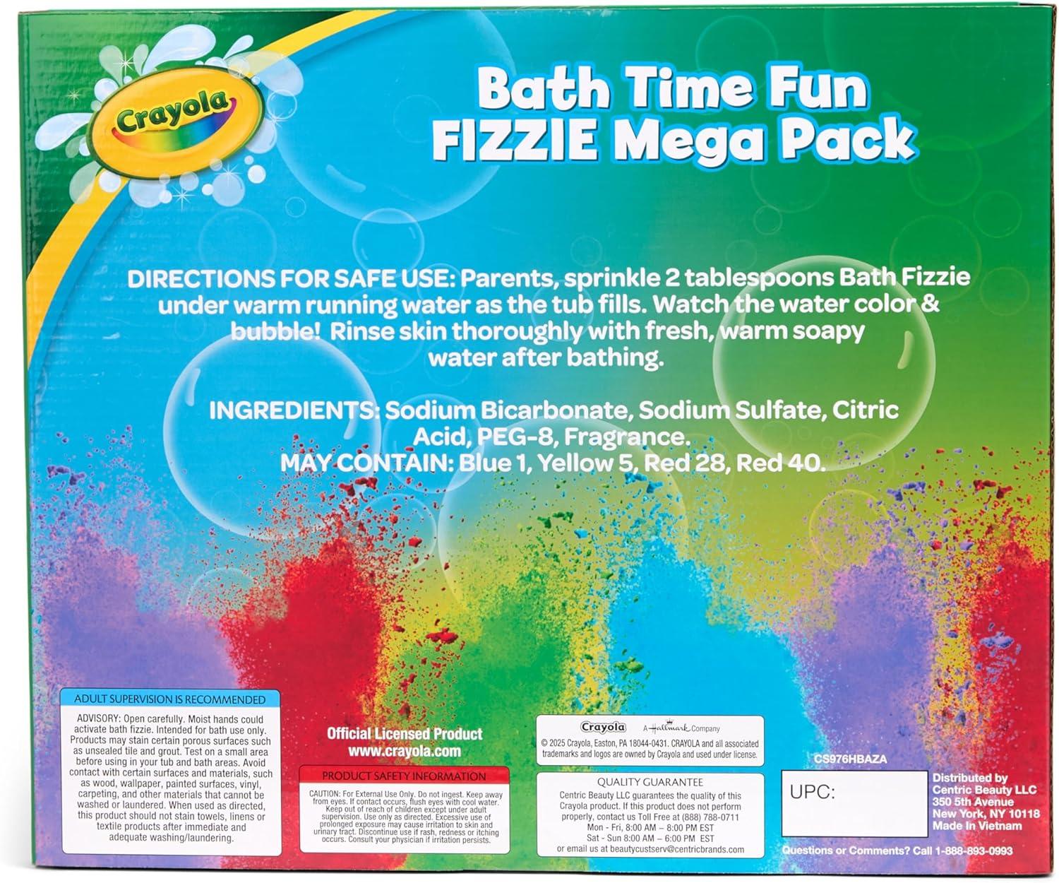imageCrayola Bath Fizzies 16 Deluxe Pack Refreshing Scented Colorful Bath Fizzers for Boys Girls ampamp Tweens 16 Total Fizzies in 4 Assorted Scents ampamp Colors