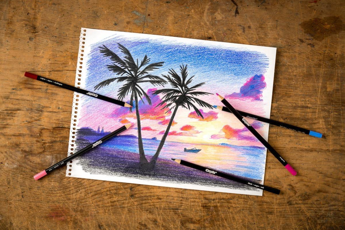 imageCrayola Gel Ink Pen Marker Set 14 Matte ampamp Glitter Pens Gel Pens for Coloring Fine Point Gift for Kids ampamp Teens Ages 4Blend  Shade