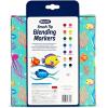 imageCrayola Gel Ink Pen Marker Set 14 Matte ampamp Glitter Pens Gel Pens for Coloring Fine Point Gift for Kids ampamp Teens Ages 4Blending