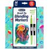 imageCrayola Gel Ink Pen Marker Set 14 Matte ampamp Glitter Pens Gel Pens for Coloring Fine Point Gift for Kids ampamp Teens Ages 4Blending