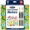 imageCrayola Gel Ink Pen Marker Set 14 Matte ampamp Glitter Pens Gel Pens for Coloring Fine Point Gift for Kids ampamp Teens Ages 4Color  Detail