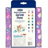 imageCrayola Gel Ink Pen Marker Set 14 Matte ampamp Glitter Pens Gel Pens for Coloring Fine Point Gift for Kids ampamp Teens Ages 4Gel  Ink
