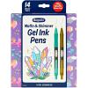 imageCrayola Gel Ink Pen Marker Set 14 Matte ampamp Glitter Pens Gel Pens for Coloring Fine Point Gift for Kids ampamp Teens Ages 4Gel  Ink