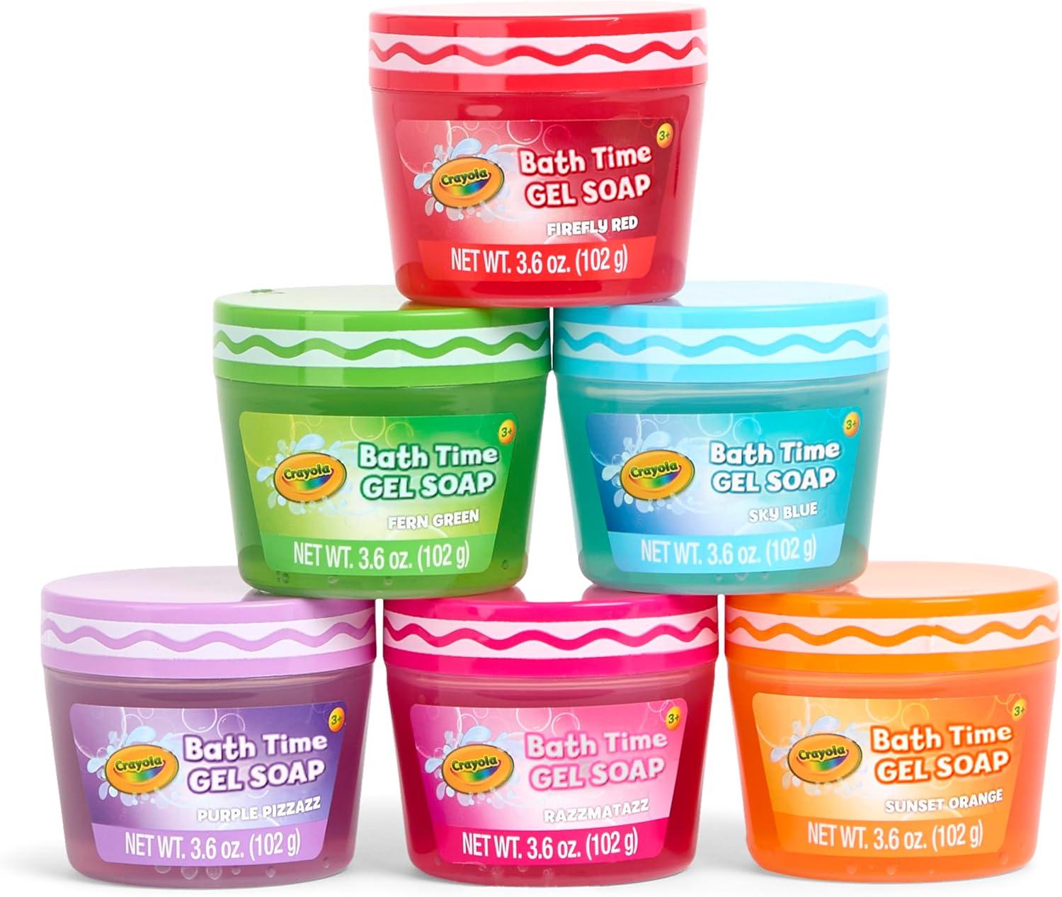 imageCrayola Bath Time Slime 6 Piece Set Soaps with Slime Texture ampamp Consistency Multi Color Bath Soap 6 Pack  36 oz Each Colors Included Red Green Blue Purple Pink ampamp Orange