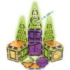 imageCreateOn Crayola Halloween Glow Doodle Magnetic Tiles Set Building Set for Kids STEM Toys for Boys and Girls Ages 3 and Up 25Piece Set
