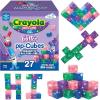 imageCrayola Glitter Magnetic PIP Cubes Mini Magnetic Blocks Playset STEM ampamp Montessori Building ampamp Educational Toys for Kids Travel Toys for Boys and Girls Ages 3 27Piece Set