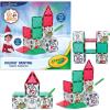 imageCreateOn Crayola Elf on The Shelf Paint On Tiles Magnetic Building Tiles Kit with Crayola Paint Tubes  Christmas Holiday Craft Toy  18Piece Magnetic Construction ampamp Painting Set for Kids Ages 3