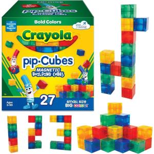 imageCrayola Bold Magnetic PIP Cubes Mini Magnetic Blocks Playset STEM ampamp Montessori Building ampamp Educational Toys for Kids Travel Toys for Boys and Girls Ages 3 27Piece Set