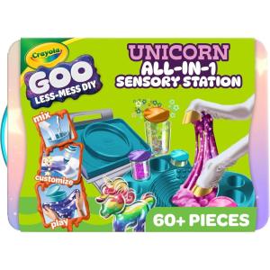 imageCrayola Goo Allin1 Sensory Art Station Unicorn Slime Making Kit for Kids DIY Arts amp Crafts Set Customizable Sensory Putty Unicorn Toys amp Gifts Ages 6