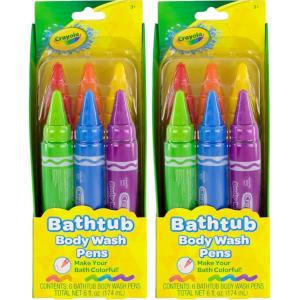 imageCrayola Taste Beauty Bathtub Bodywash Pens Kids Bath Toys per Pack 6 Adult Supervision Recommended6 Count Pack of 2